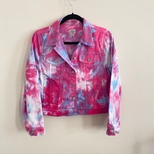 JCrew tie dyed jean jacket